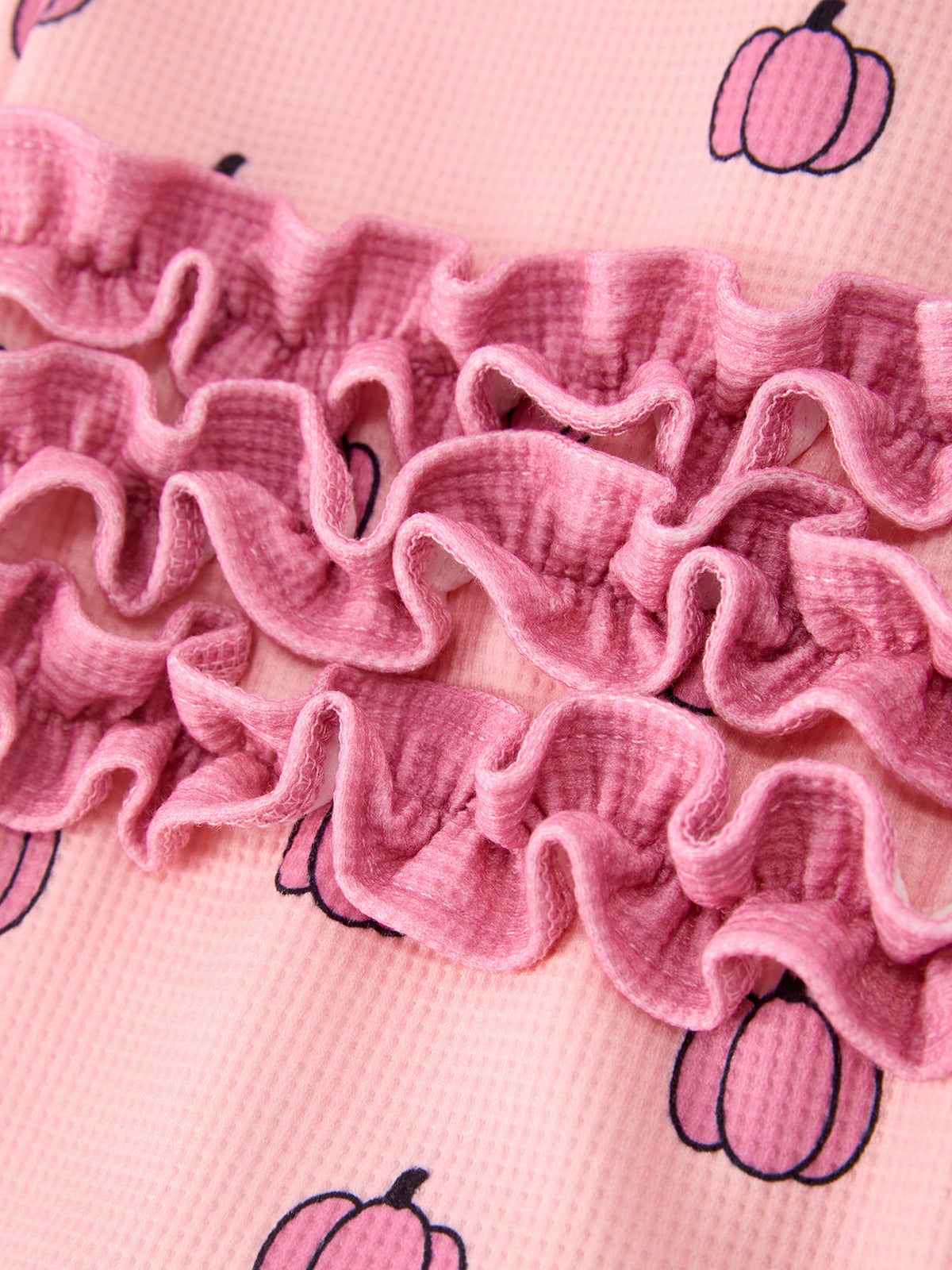 Pink Pumpkin Ruffle Zippy Romper