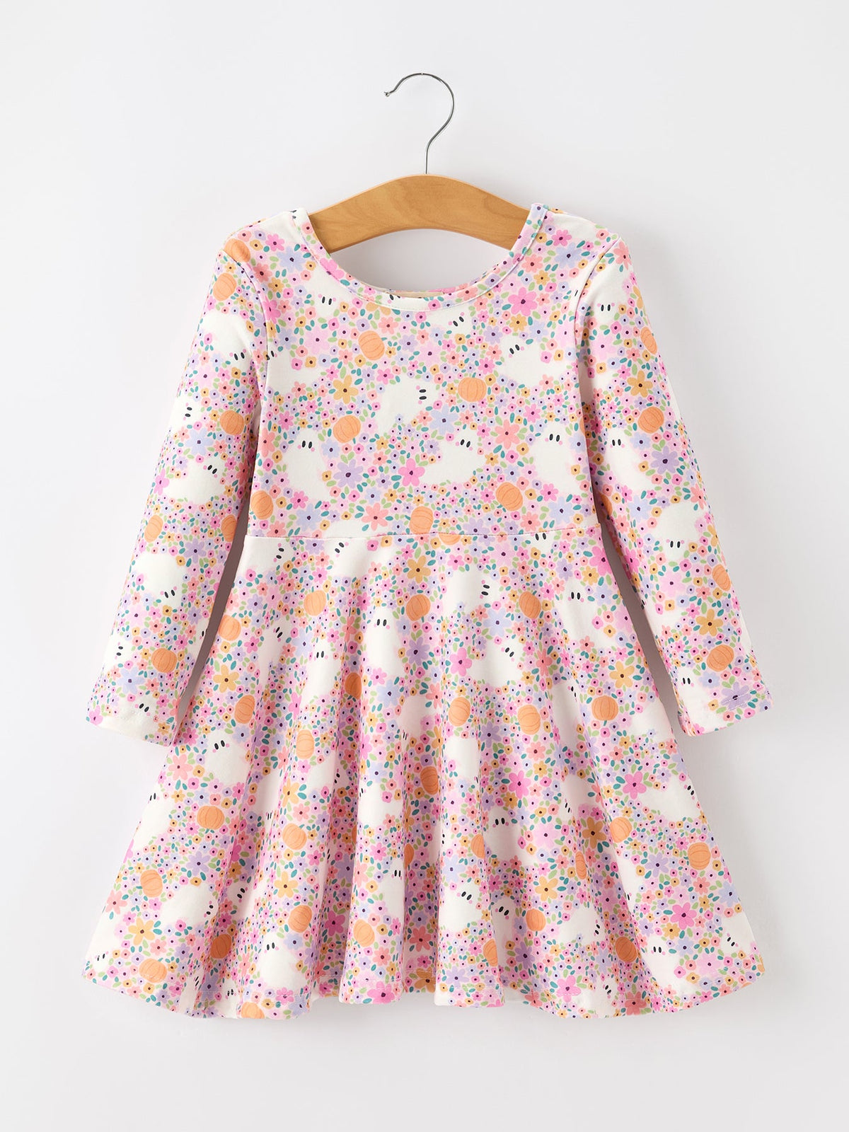 Halloween Ghost Print Twirl Dress