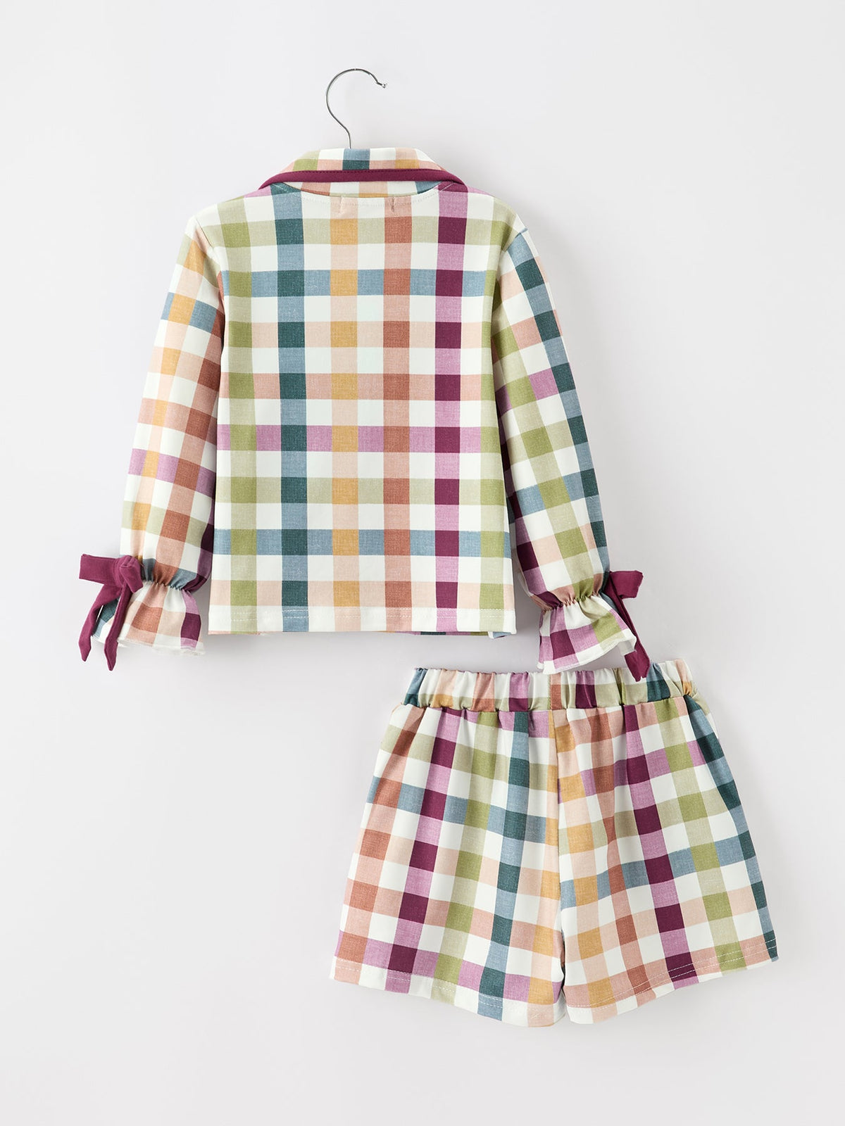 Mommy & Me Fall Plaid Ruffle Pajama Set