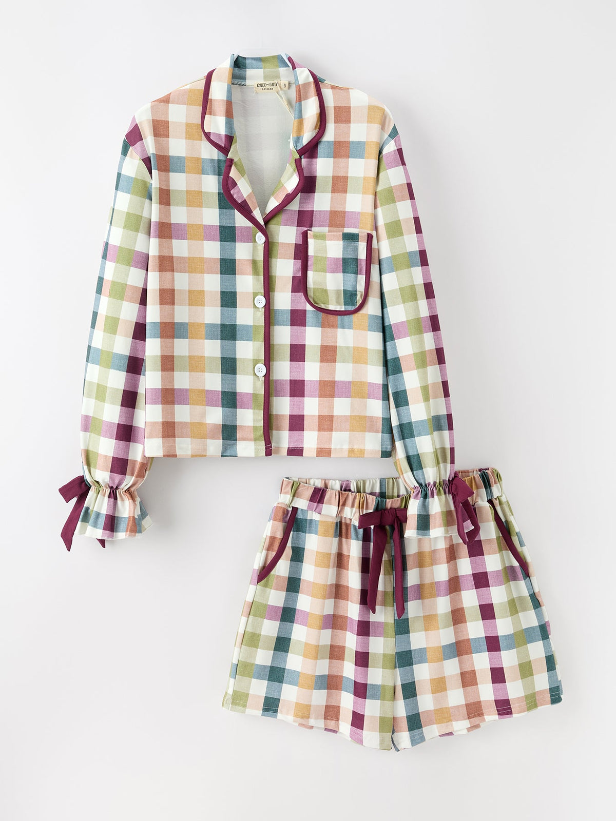 Mommy & Me Fall Plaid Ruffle Pajama Set