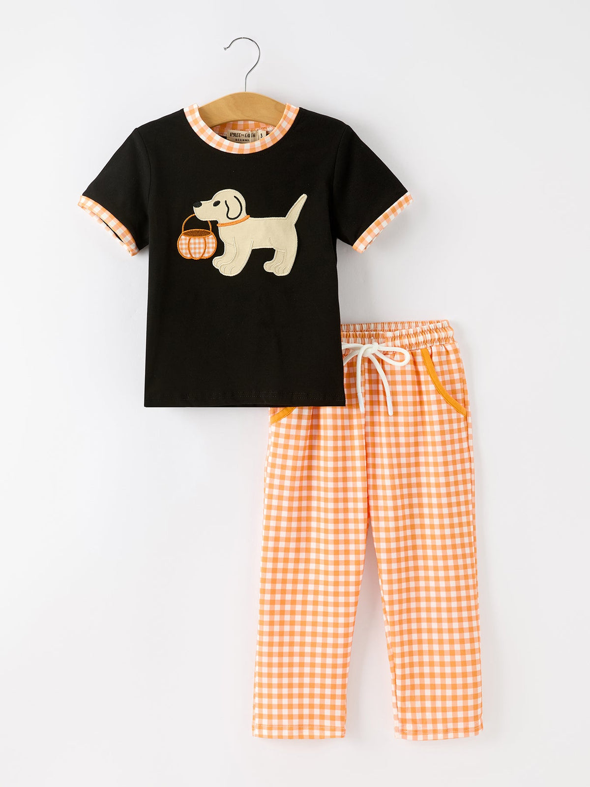 Halloween Puppy Pumpkin Outfit Set
