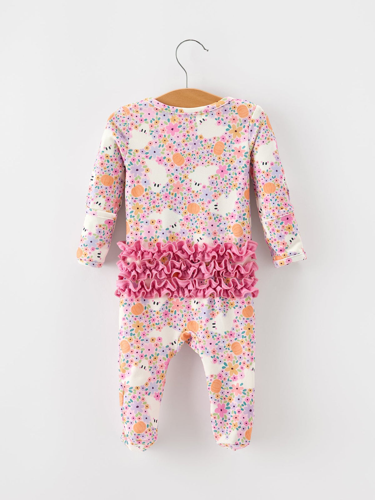 Halloween Ghost Ruffle Zippy Romper