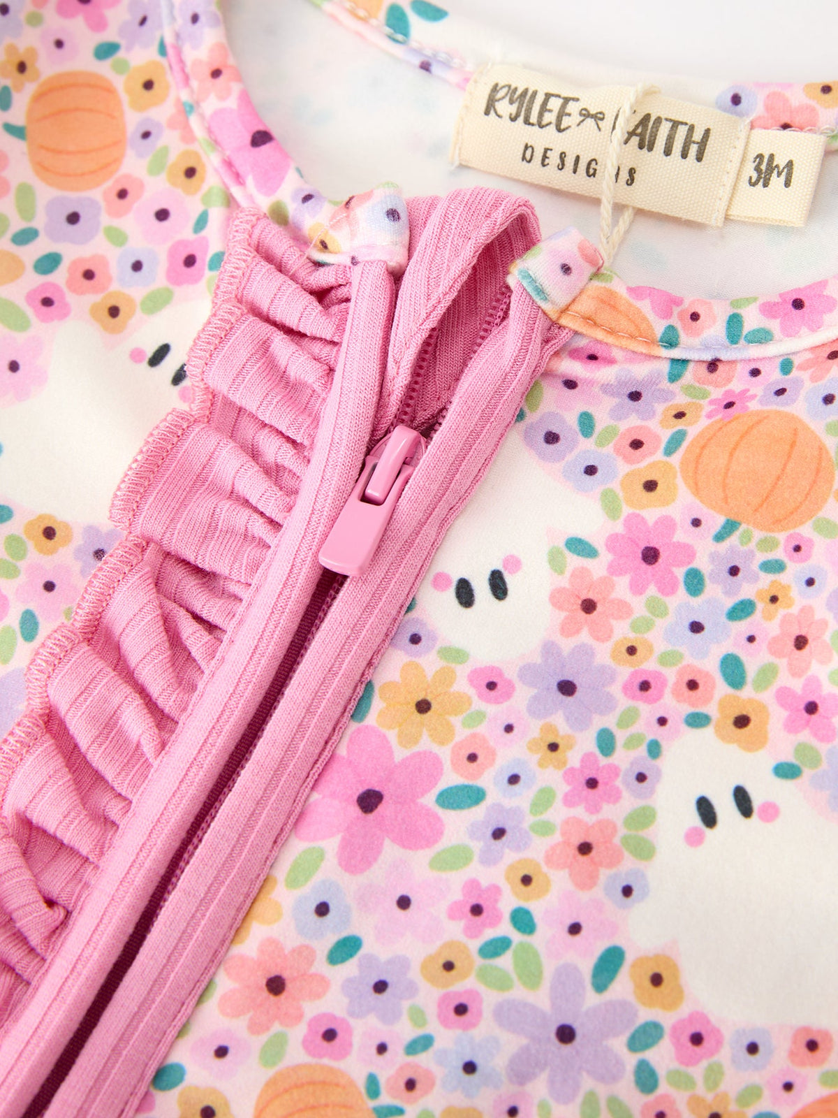Halloween Ghost Ruffle Zippy Romper