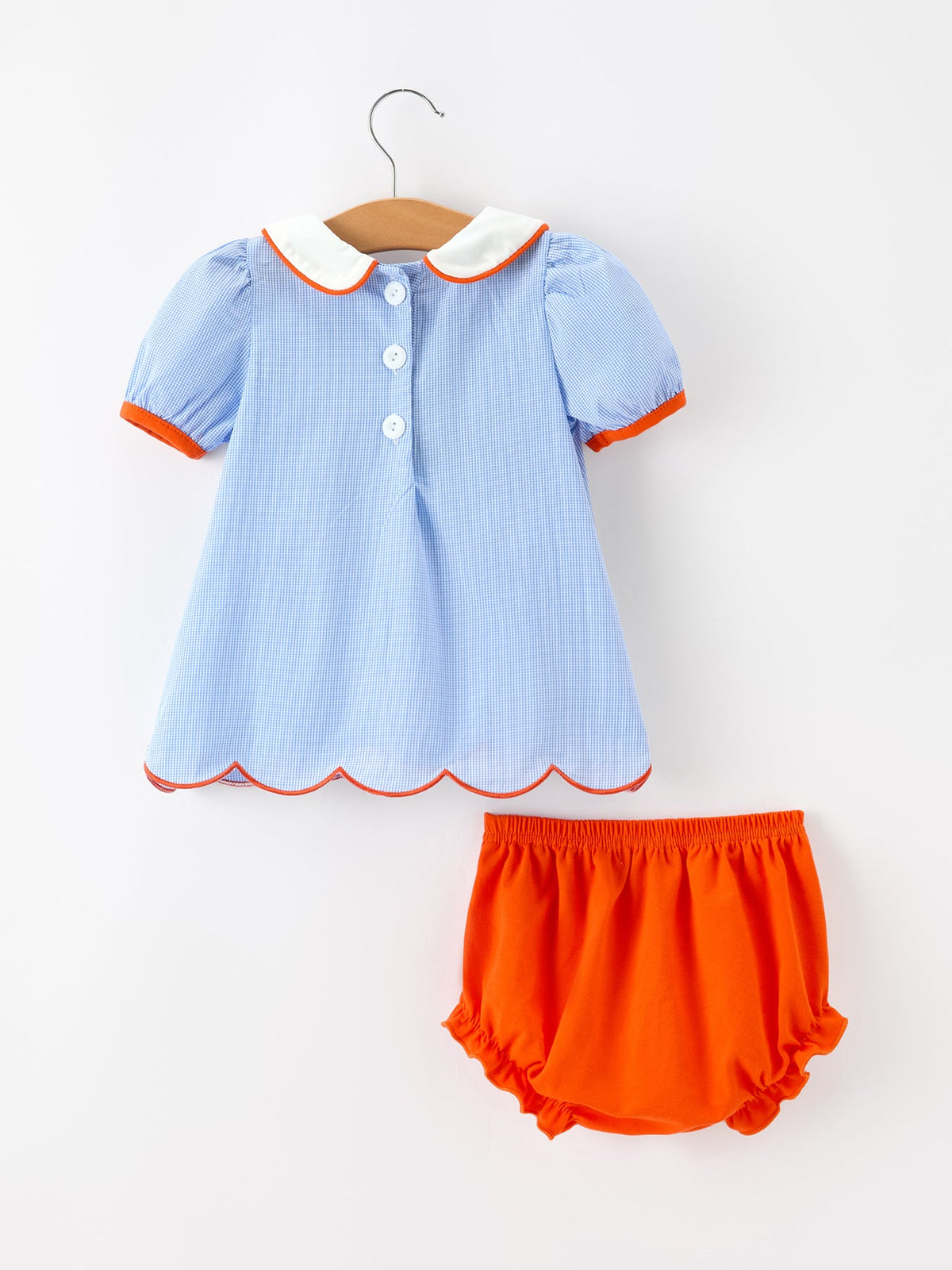 Girls Pumpkin Appliqué Fall Bloomer Set
