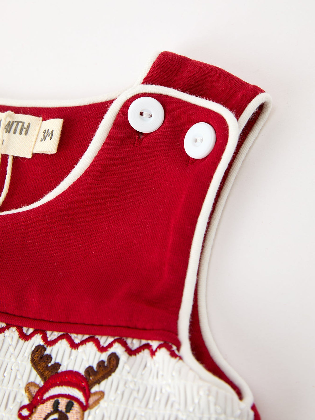 Baby Boys Christmas Reindeer Smocked Romper