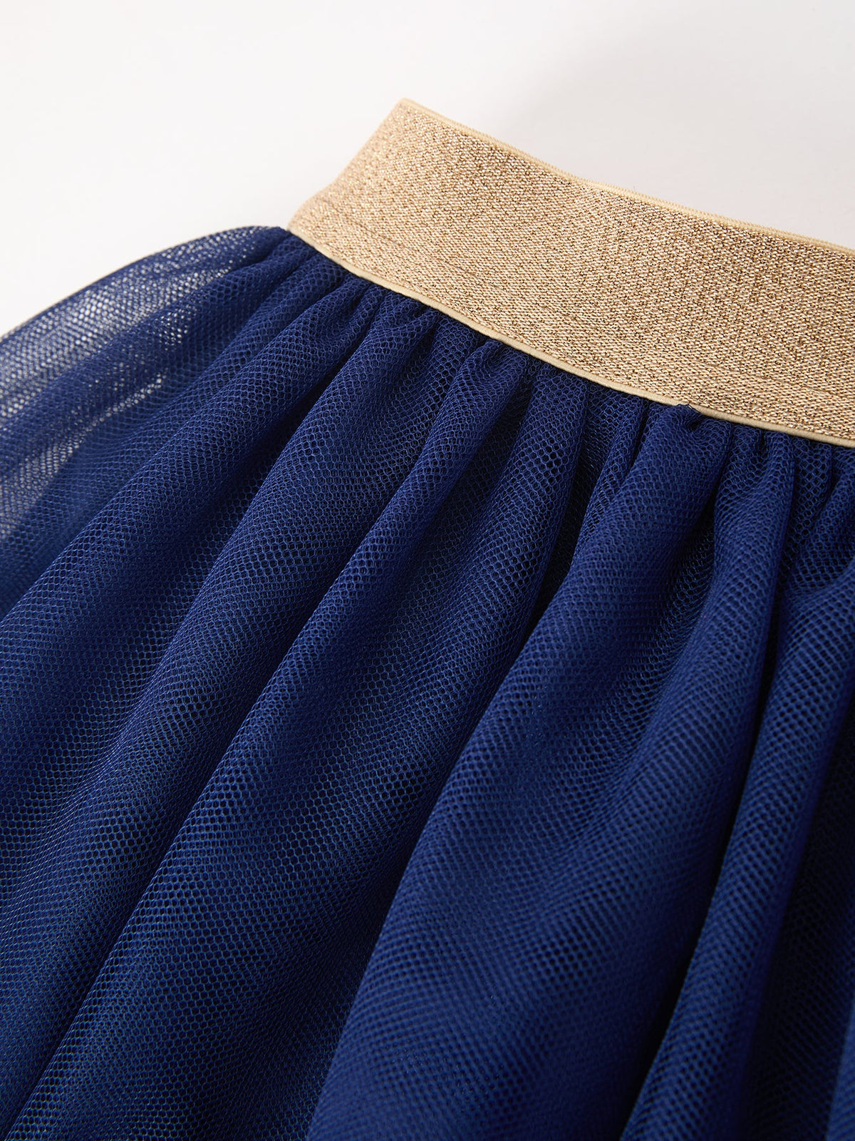 Girls Navy Fox Sequin Tulle Tutu Skirt