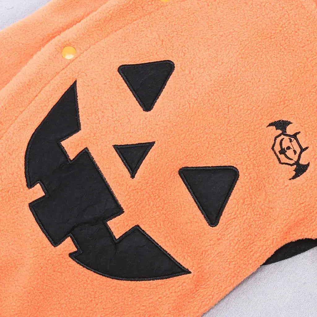Baby Pumpkin Halloween Hooded Romper