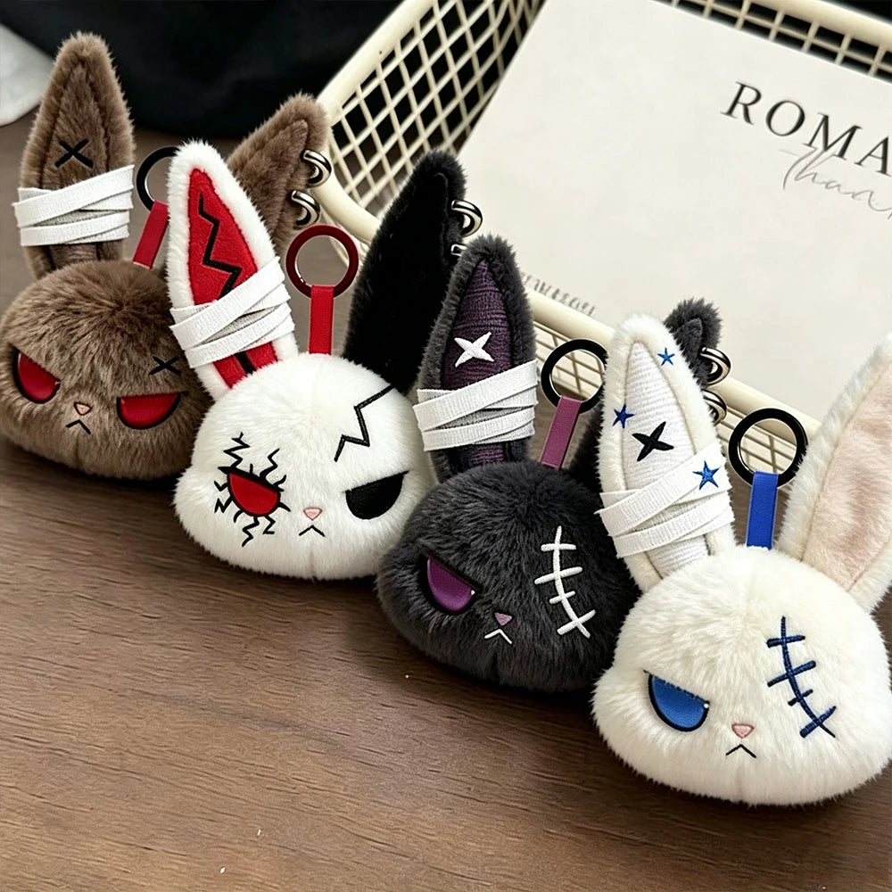 Gothic Bunny Plush Bag Charm