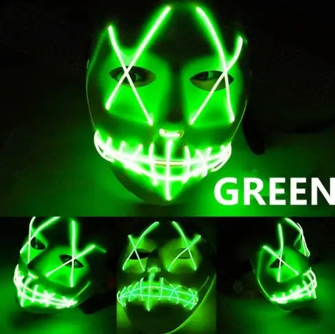 LED Glowing Halloween Face Mask