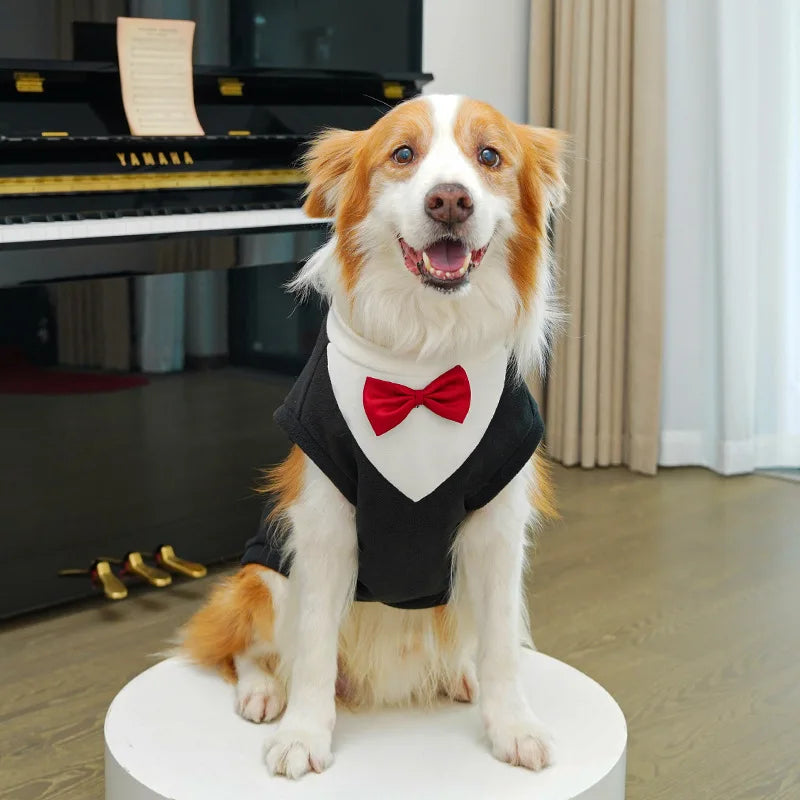 Formal Dog Tuxedo with Bow Tie