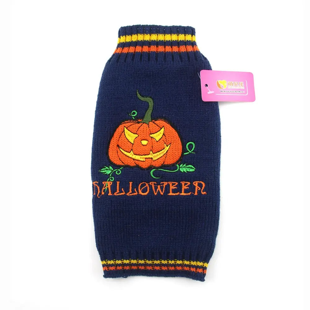 Halloween Pumpkin Dog Sweater
