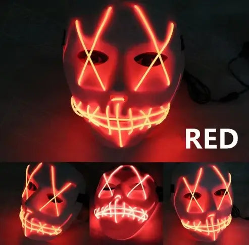 LED Glowing Halloween Face Mask