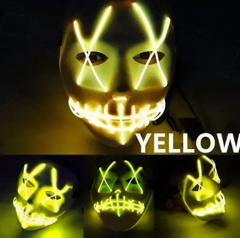 LED Glowing Halloween Face Mask