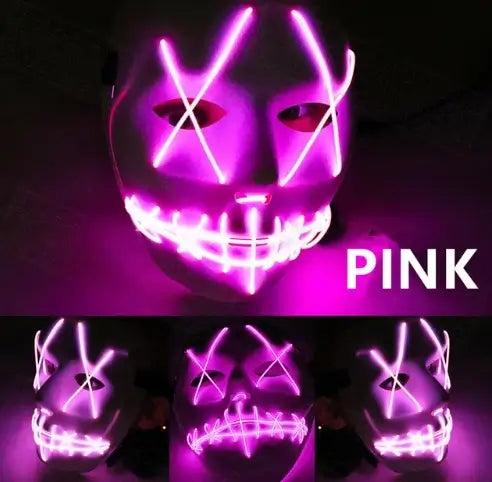 LED Glowing Halloween Face Mask