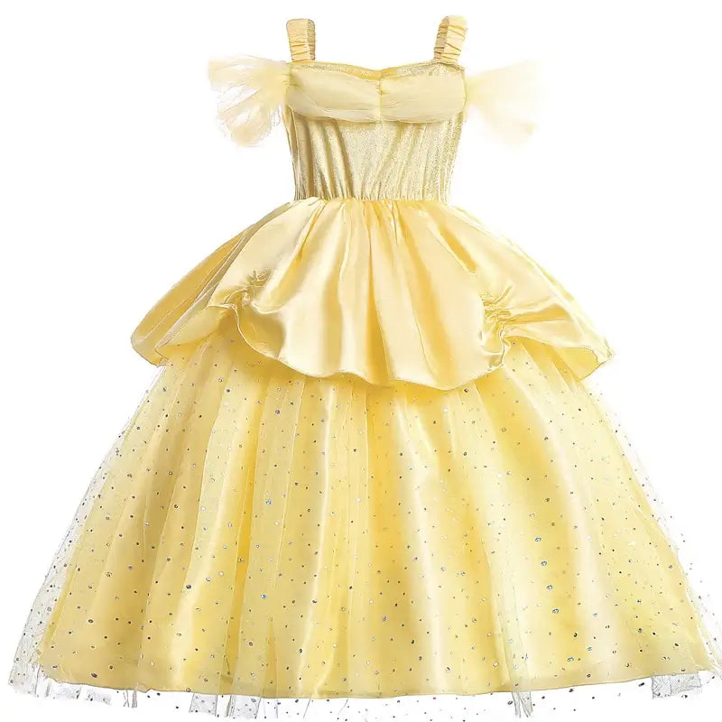 Girls Yellow Beauty Princess Dress