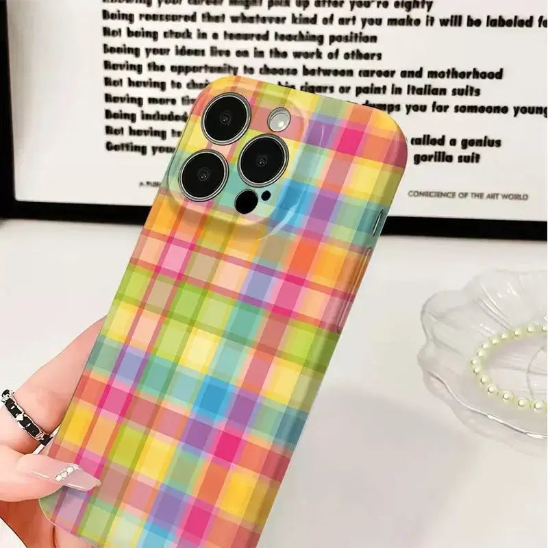 Colorful Plaid iPhone Case