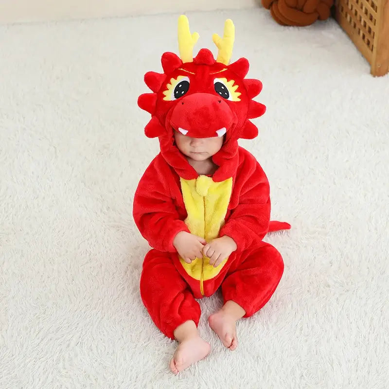 Kids Animal Hooded Onesie Costume