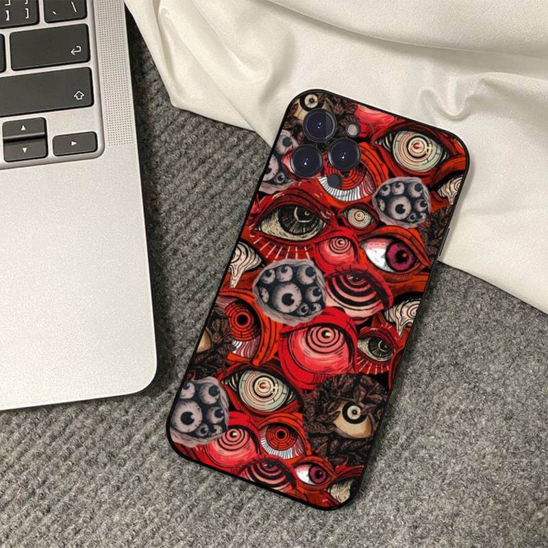 Red Horror Eyes Halloween iPhone Case