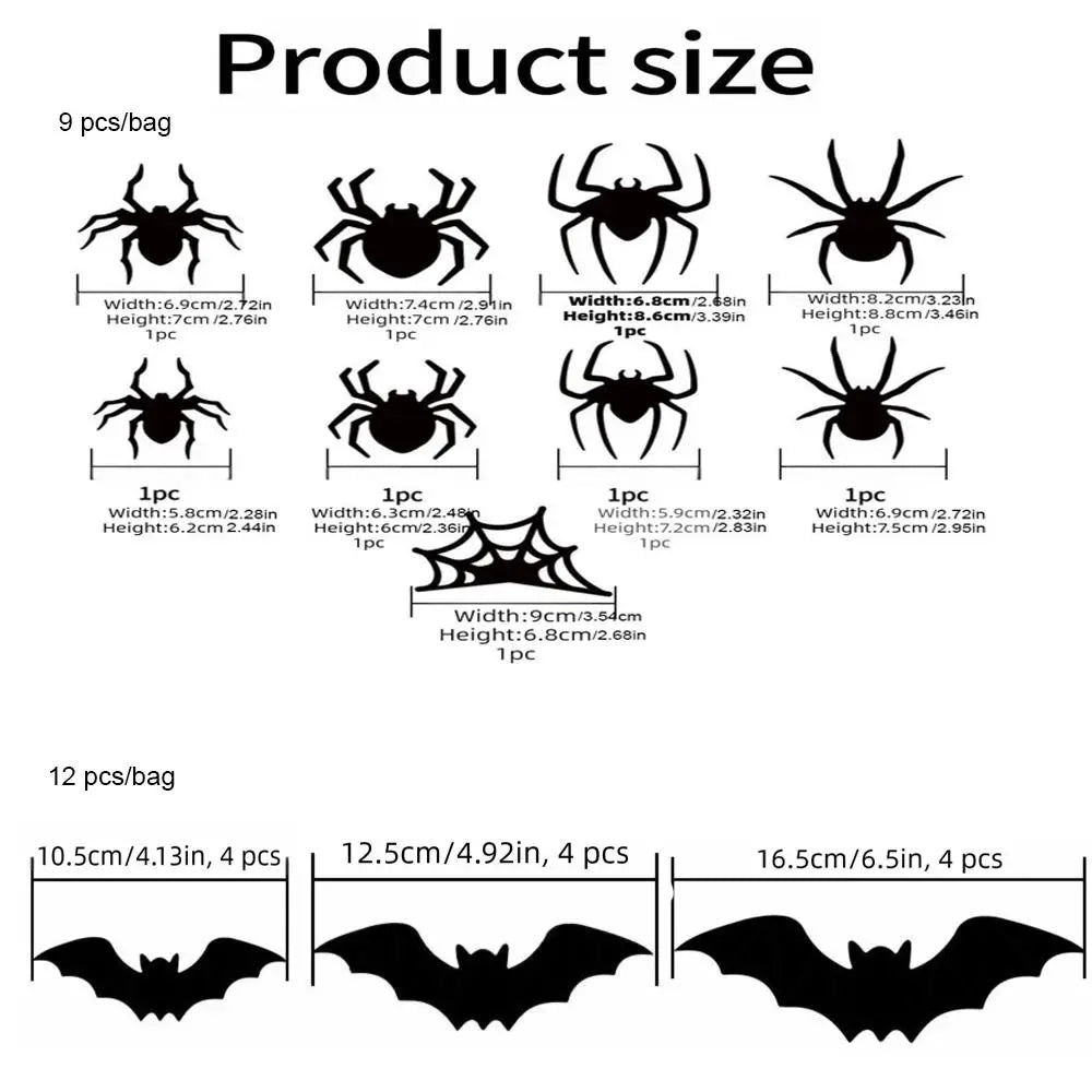3D LED Halloween Bat & Spider Wall Lights