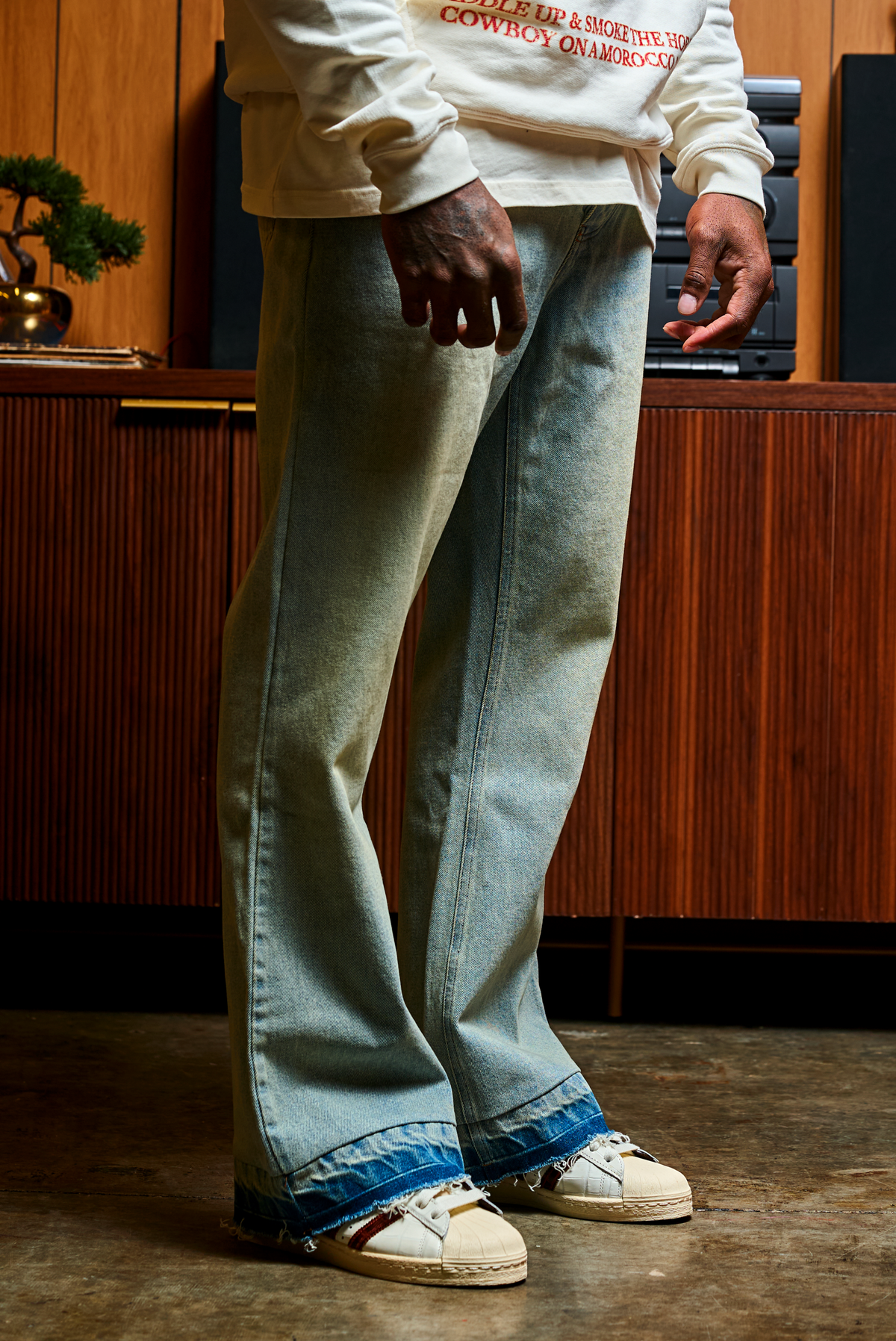 Shaboozey Mid-Rise Flare Jeans