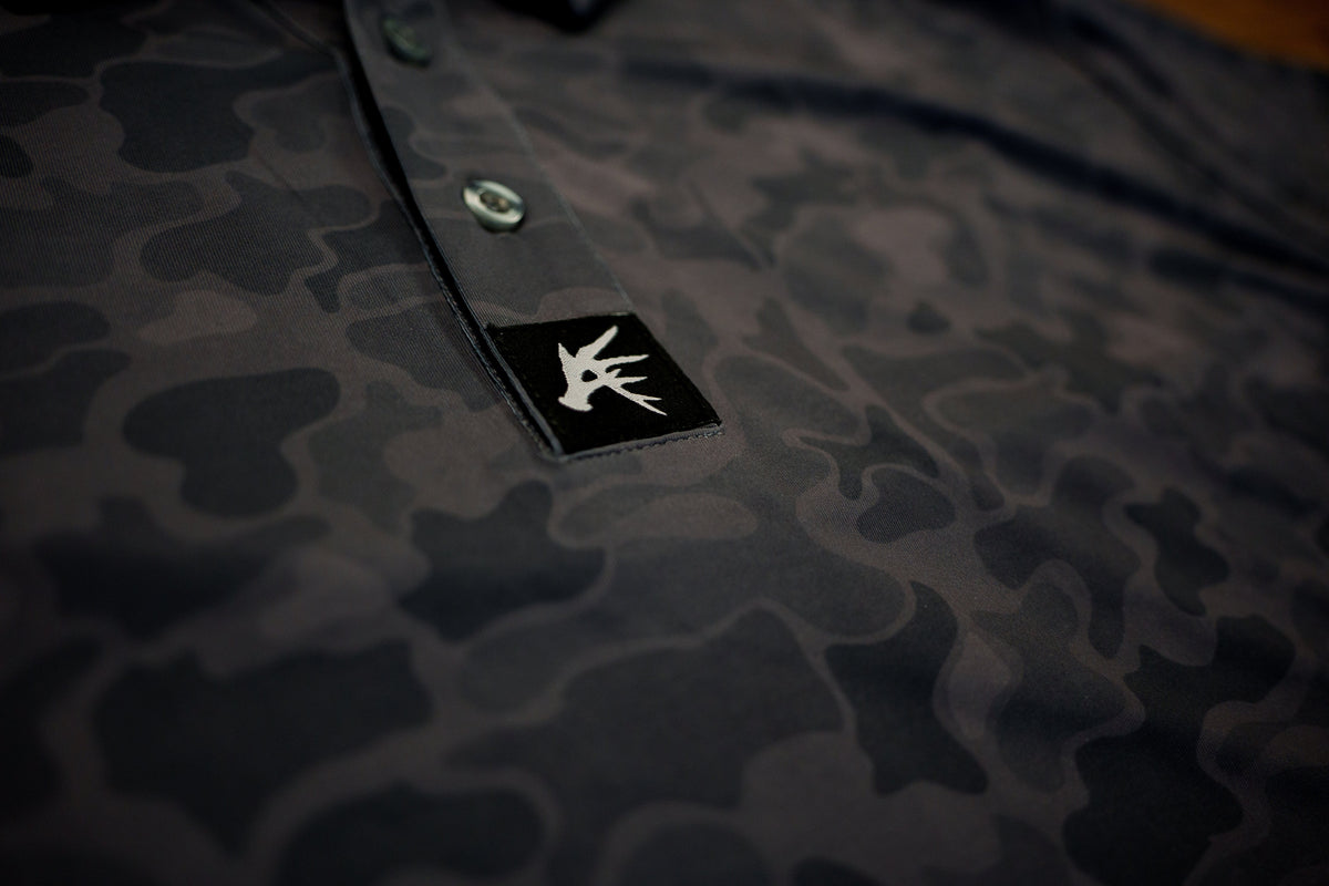 Black Marsh Camo Golf Polo