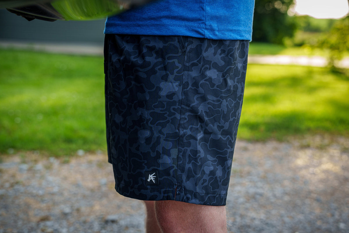Black Marsh Camo Athletic Shorts