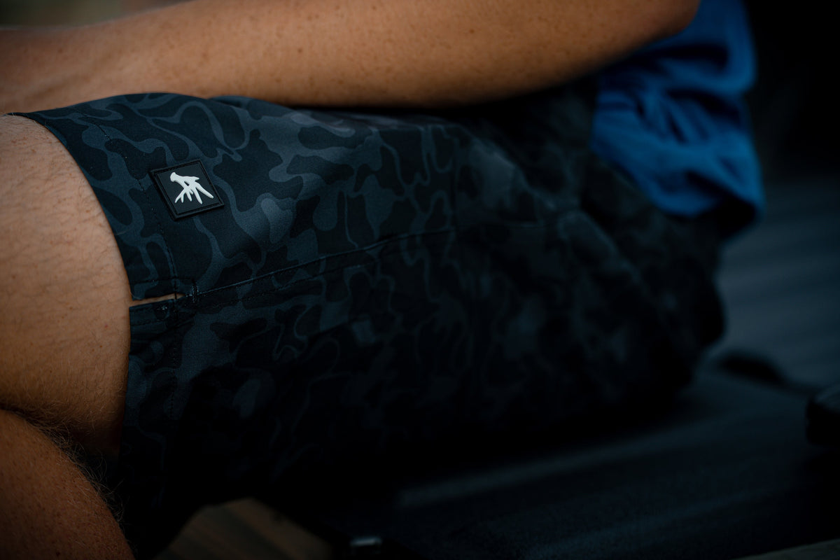 Black Marsh Camo Athletic Shorts