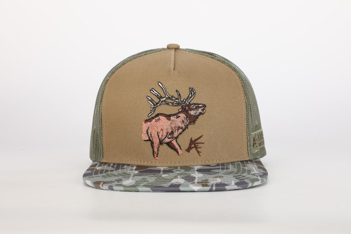 Elk Bugle Camo Snapback Hat