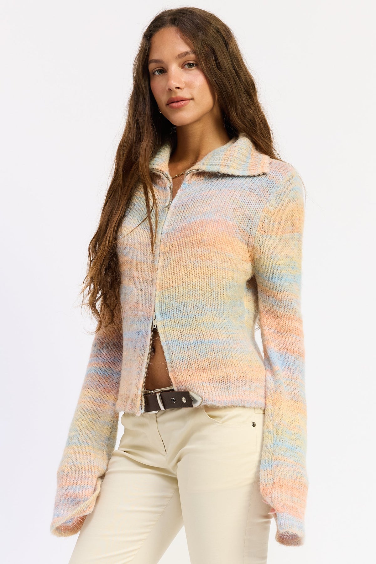 Women’s Mira Zip-Up Turtleneck Knit Sweater