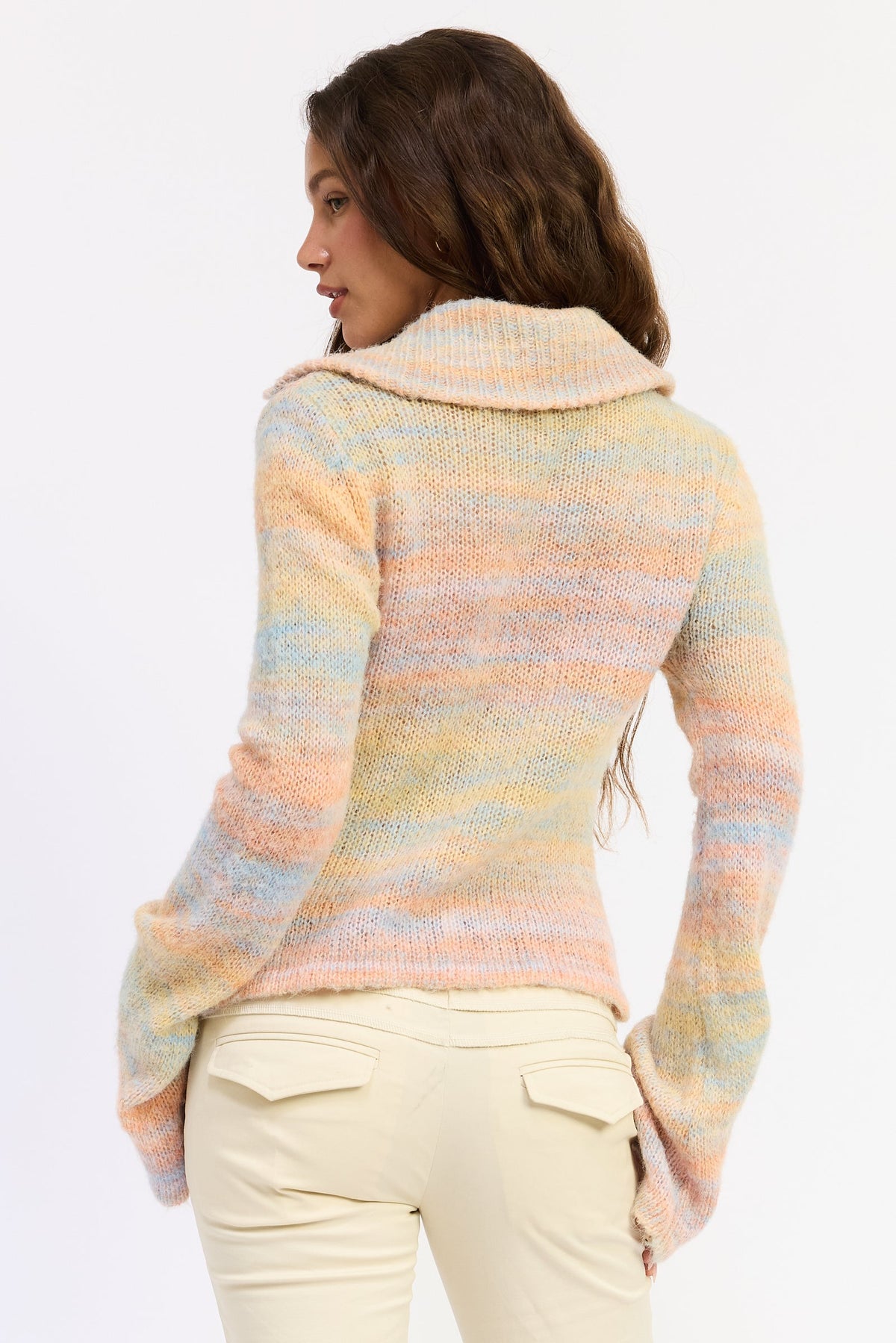 Women’s Mira Zip-Up Turtleneck Knit Sweater