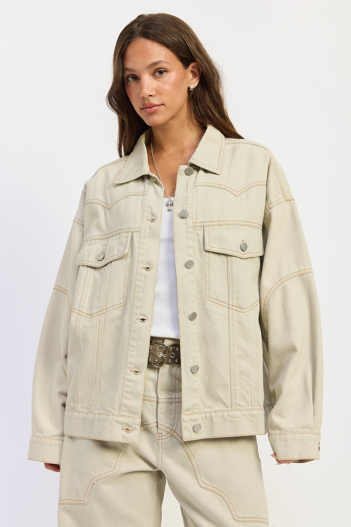 Women’s Zofia Oversized Twill Button-Up Jacket