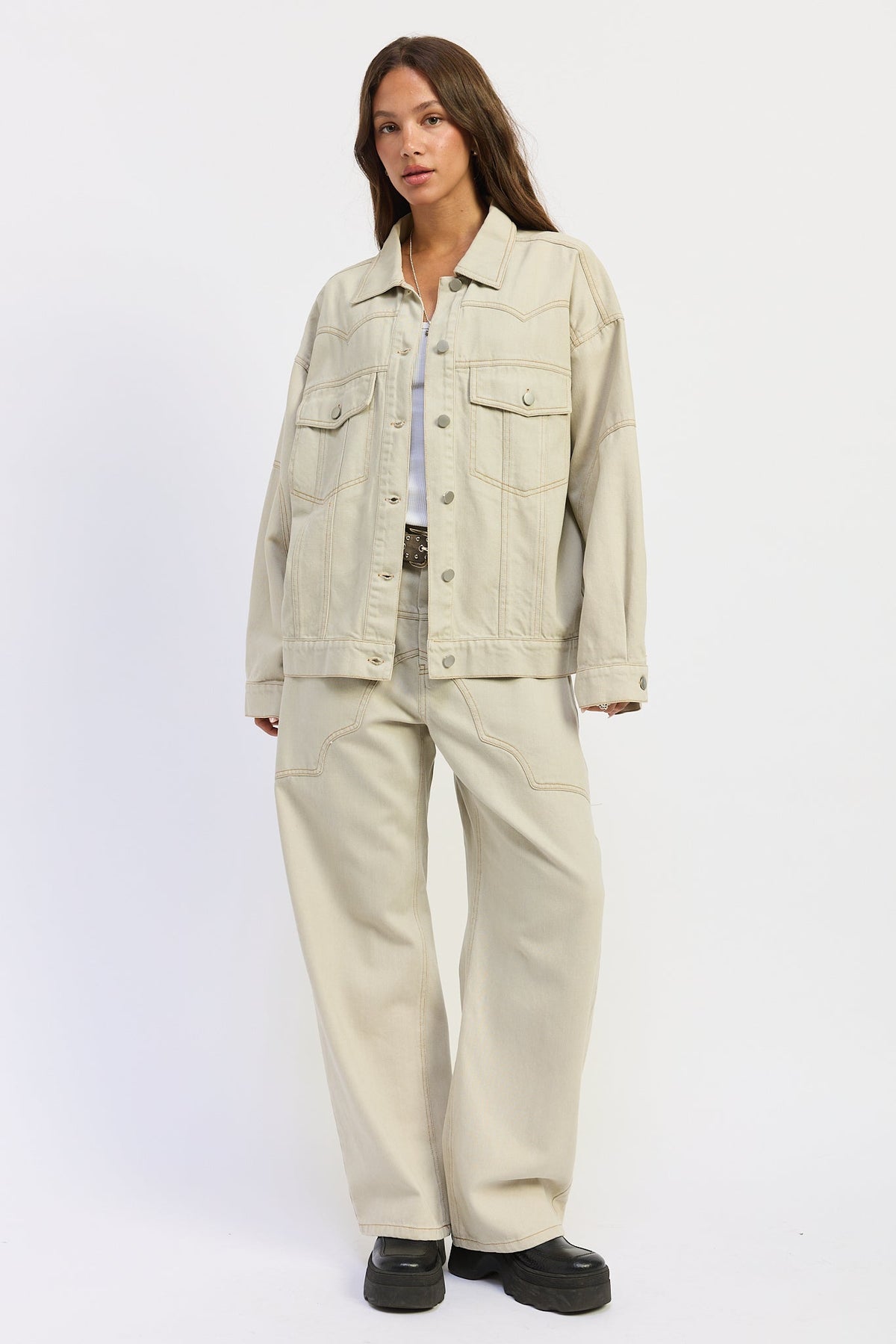 Women’s Zofia Oversized Twill Button-Up Jacket