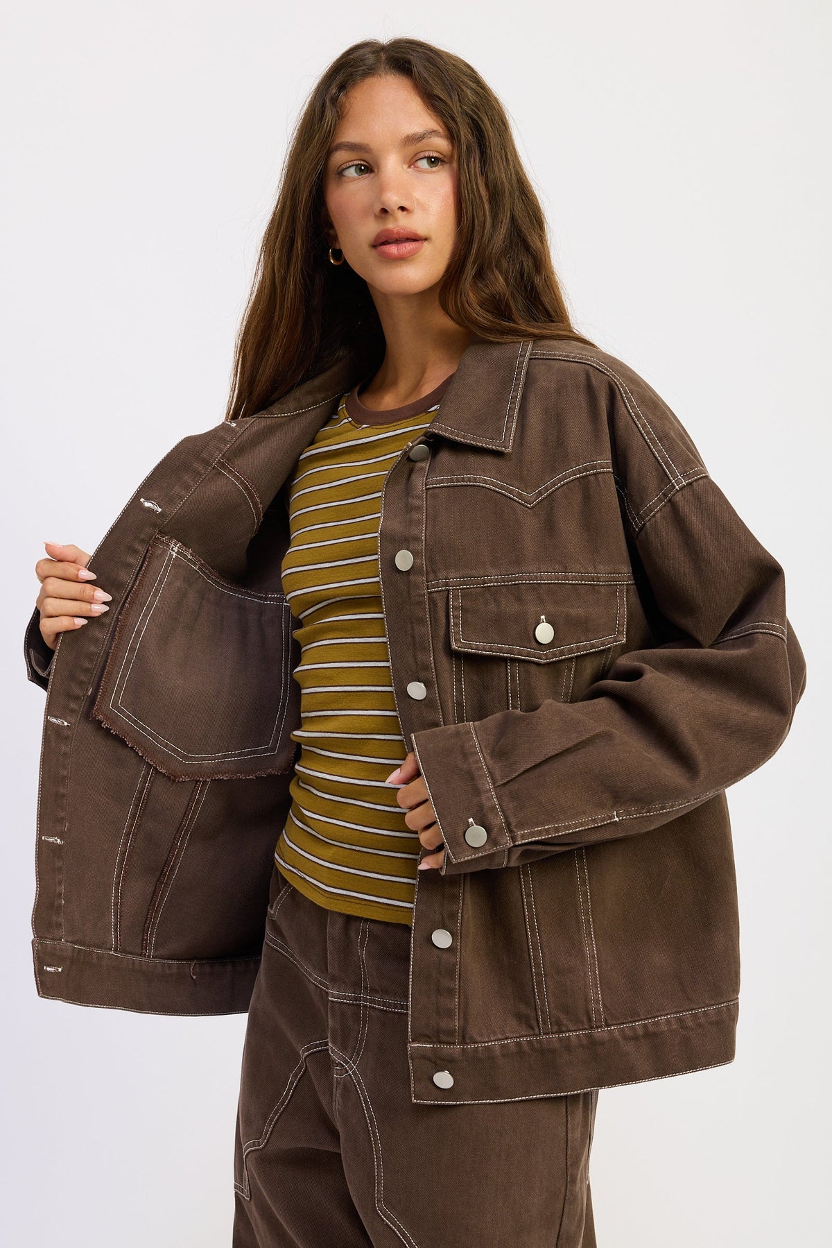 Women’s Zofia Oversized Twill Button-Up Jacket