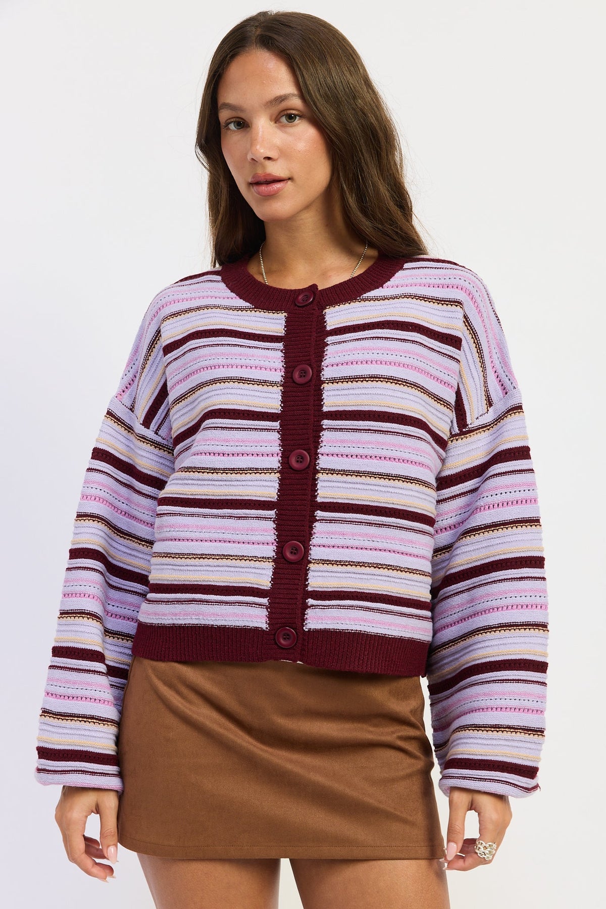 Women’s Ellie Striped Button-Up Cardigan