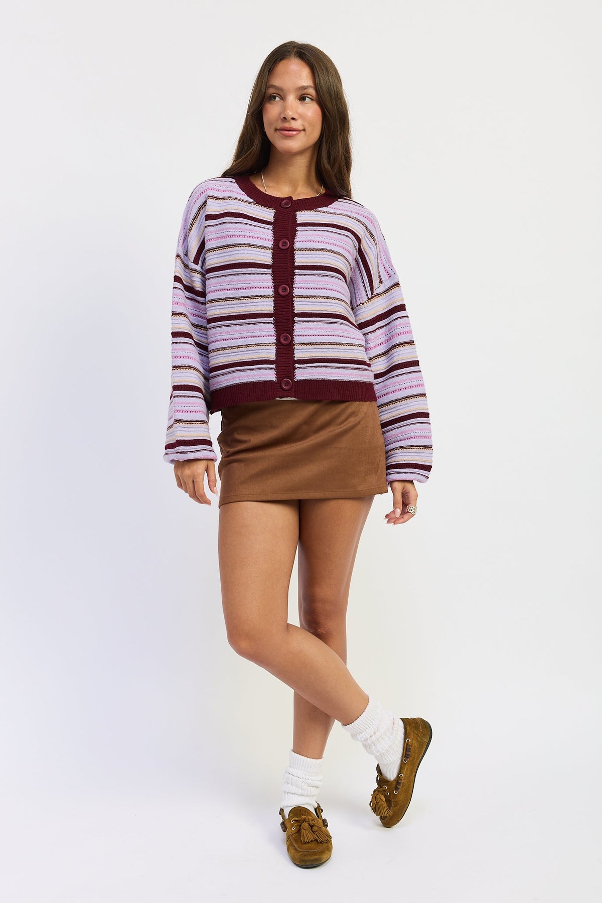 Women’s Ellie Striped Button-Up Cardigan