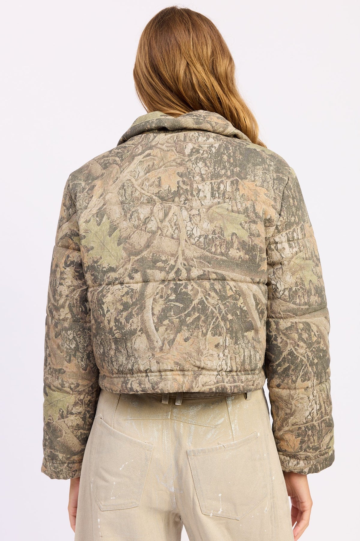 Dinara Woodland Camo Puffer Jacket
