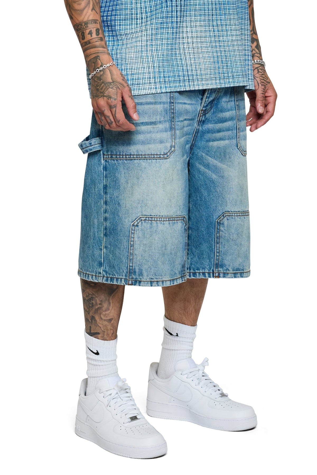 Casual Friday Blue Wash Baggy Denim Jorts