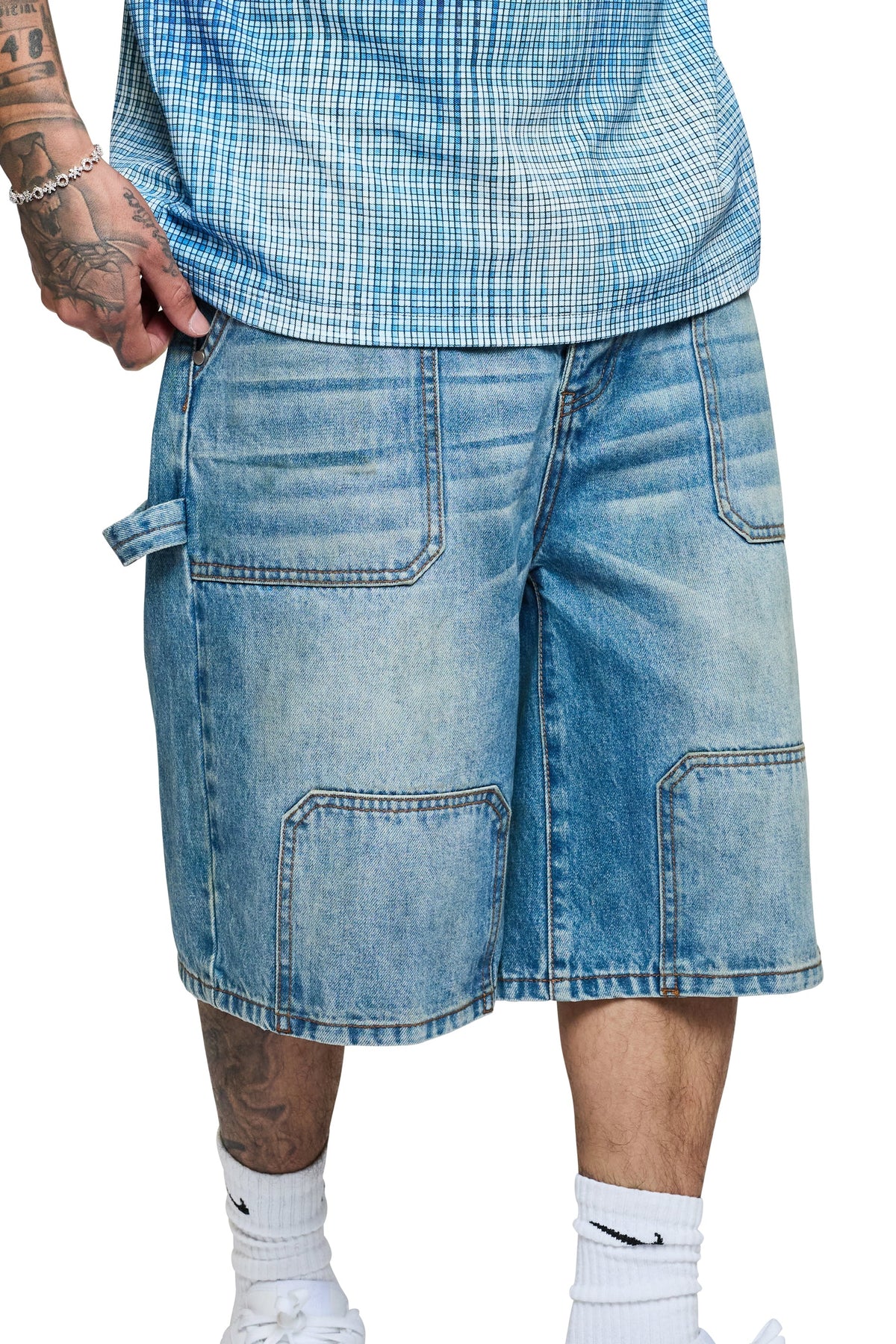 Casual Friday Blue Wash Baggy Denim Jorts