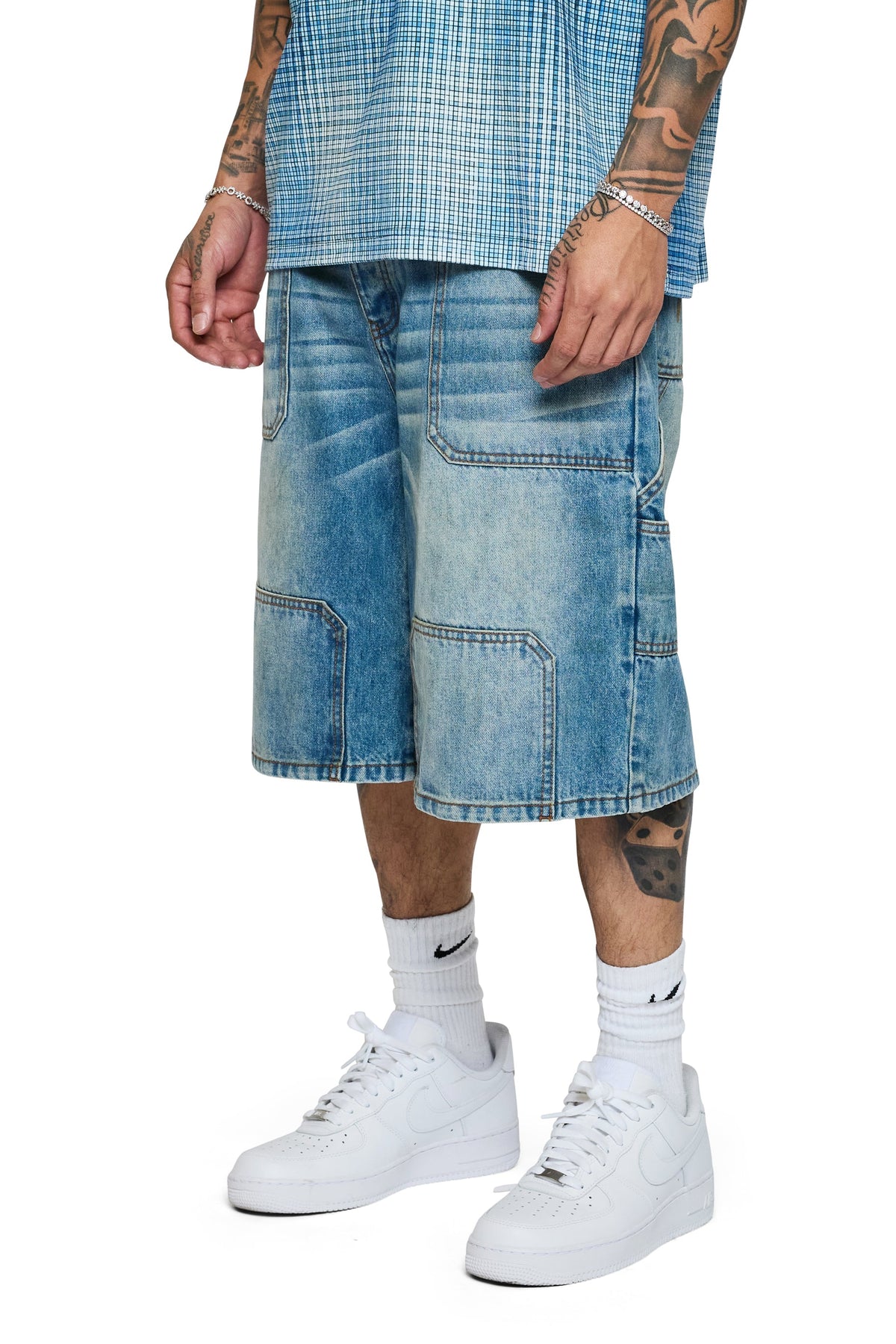 Casual Friday Blue Wash Baggy Denim Jorts