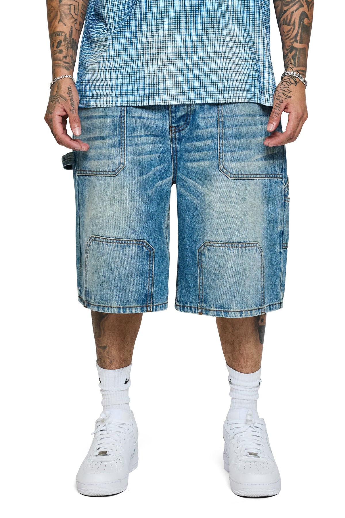 Casual Friday Blue Wash Baggy Denim Jorts