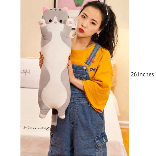 26-Inch Long Cat Plush Pillow