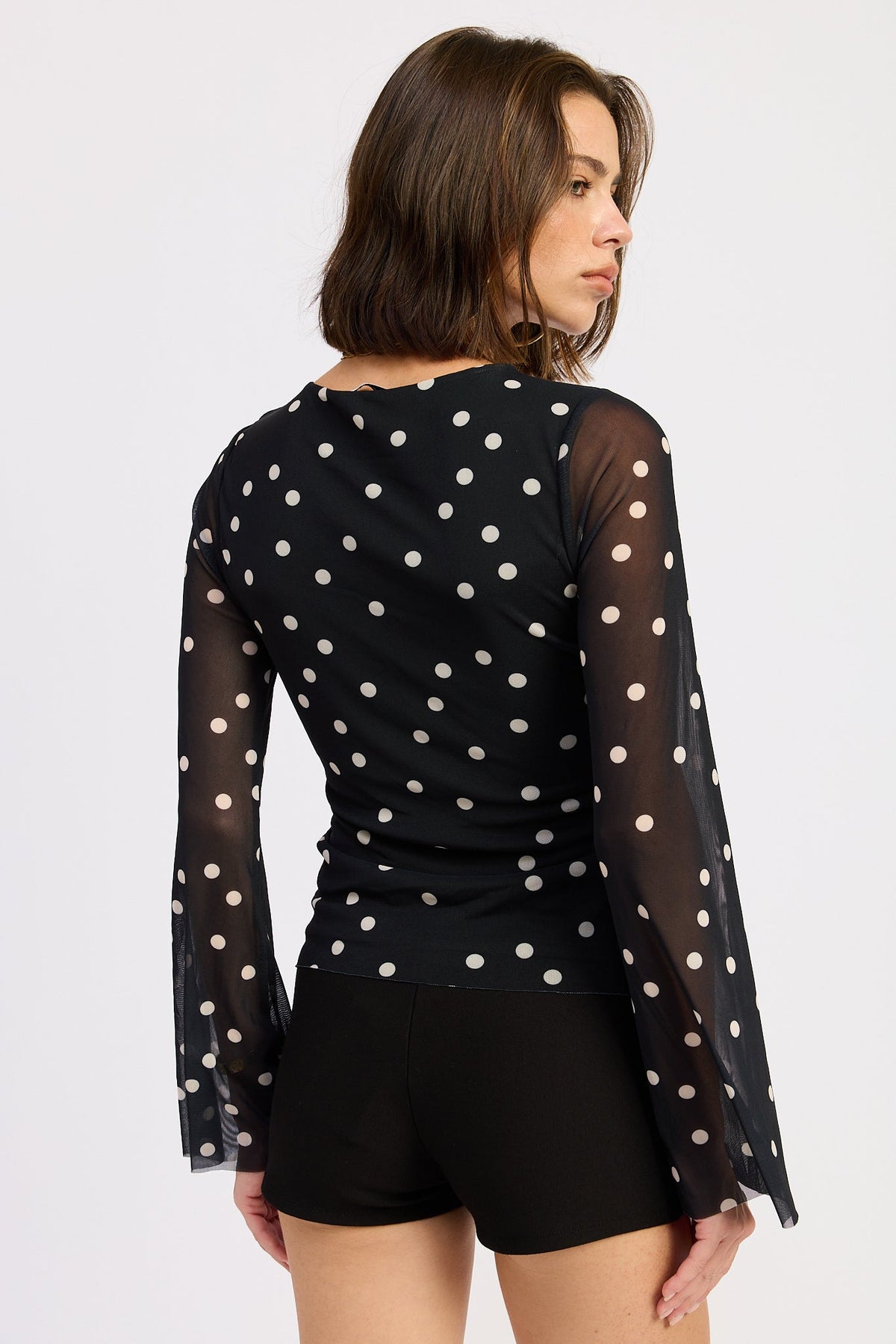 Women’s Veronica Crisscross Lace Mesh Top