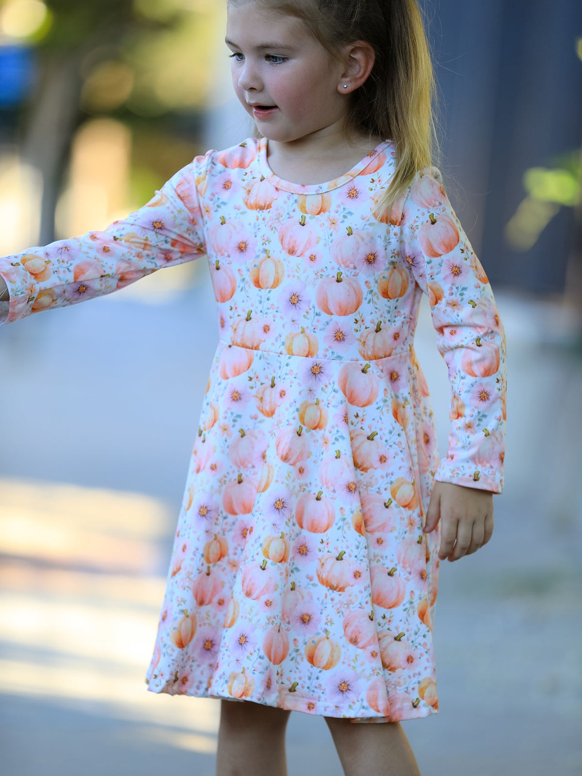 Pink Pumpkin Girls Twirl Dress