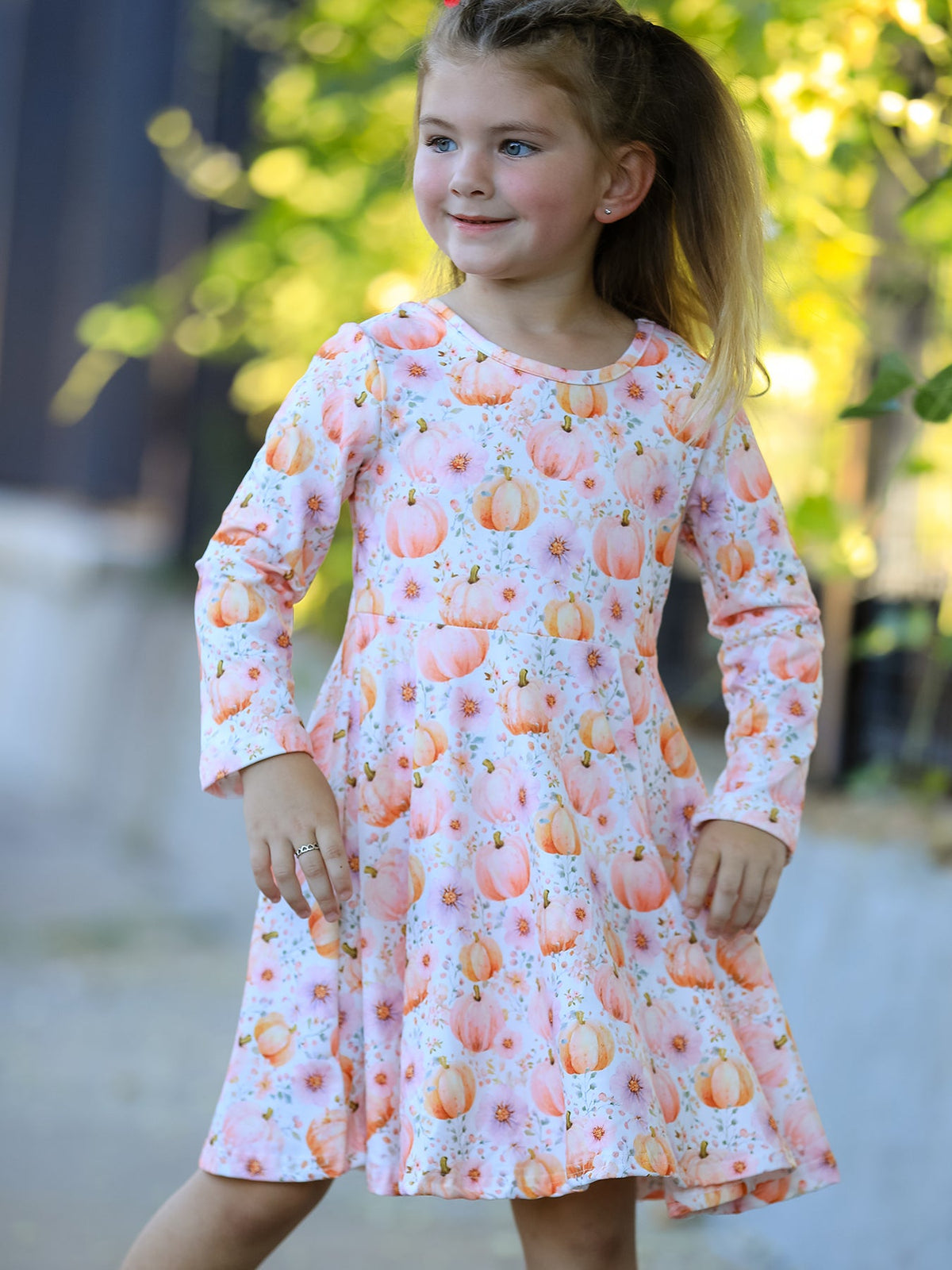 Pink Pumpkin Girls Twirl Dress