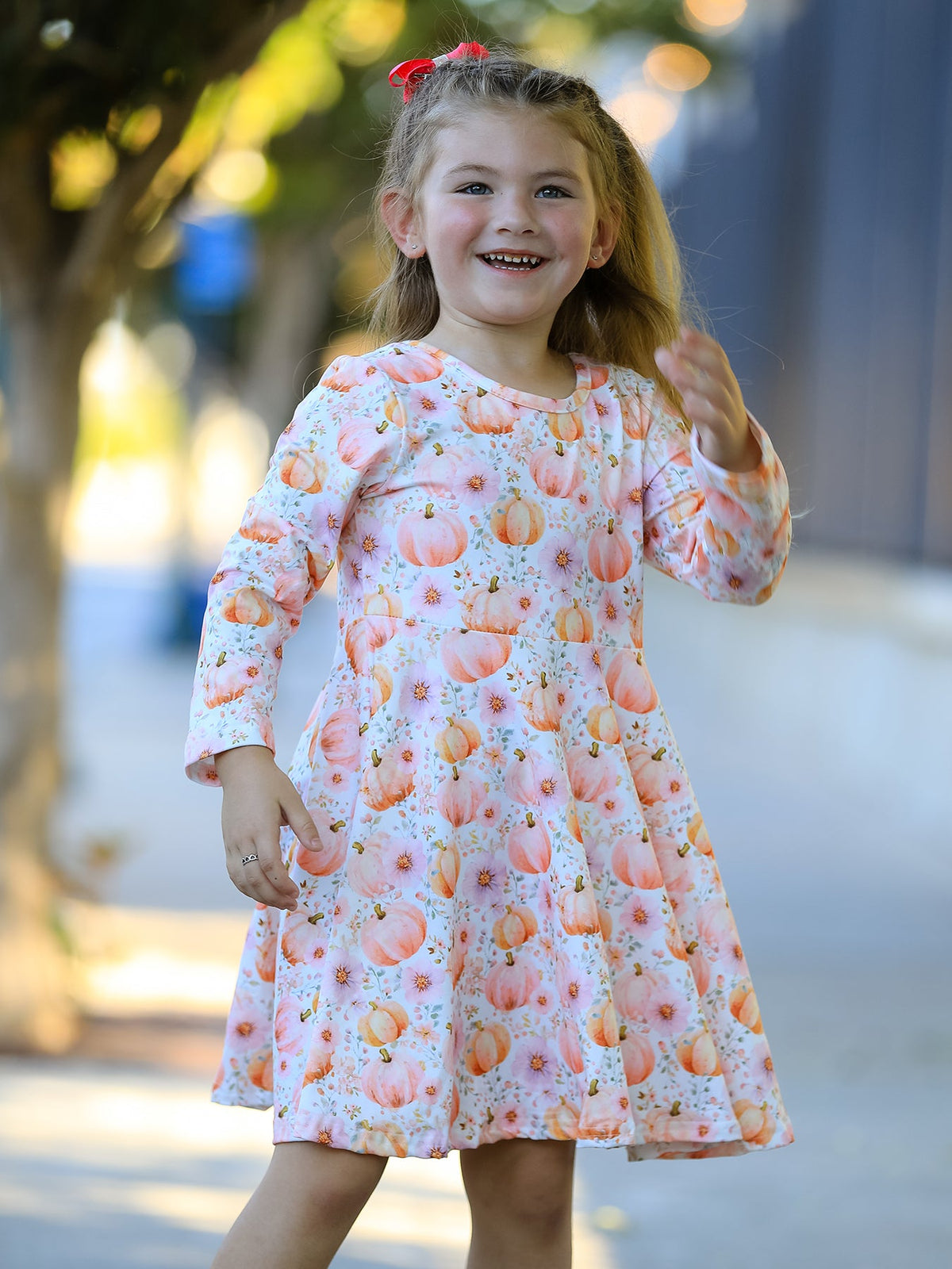 Pink Pumpkin Girls Twirl Dress