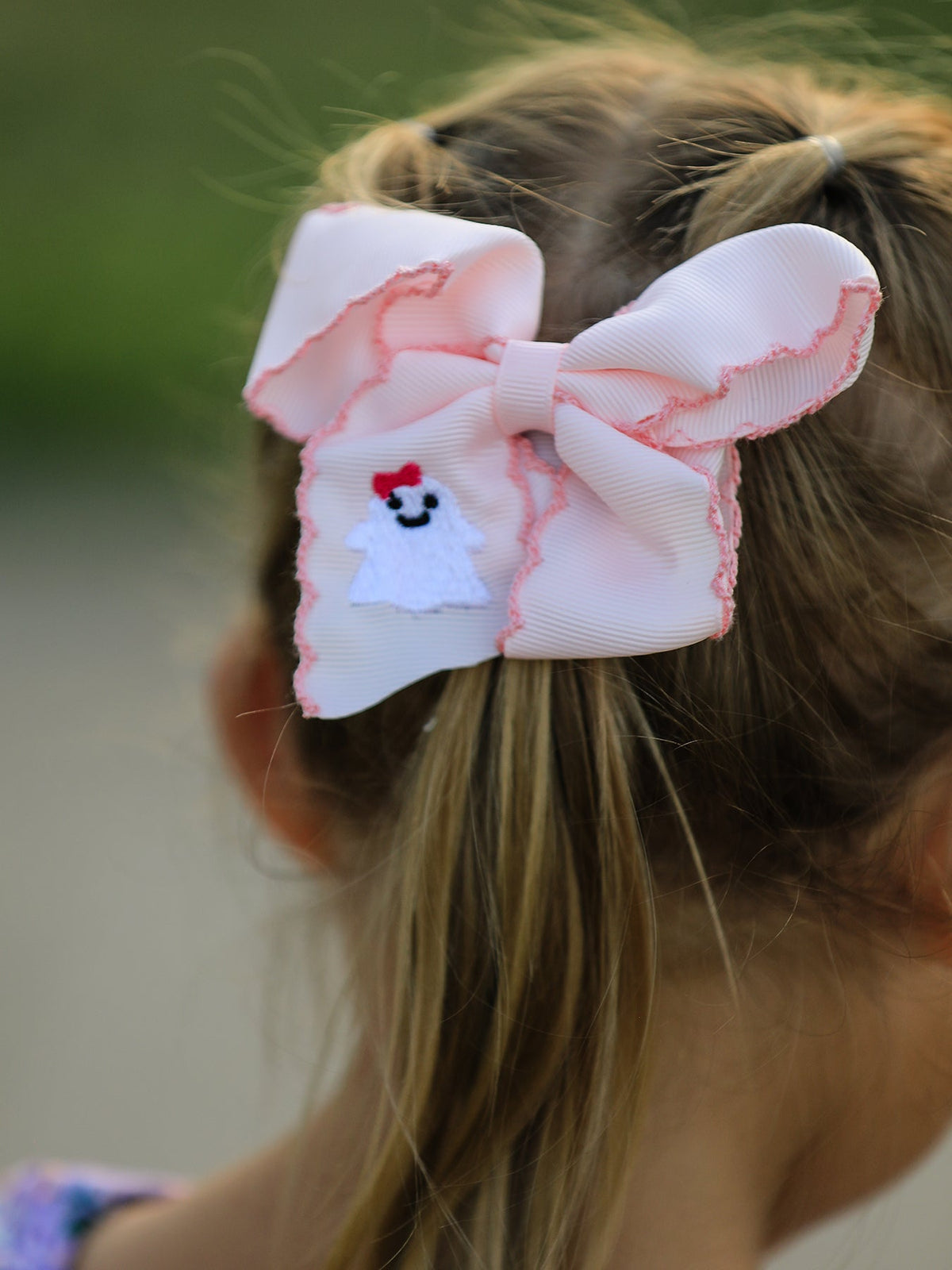 Girls Halloween Ghost Bow Hair Clip