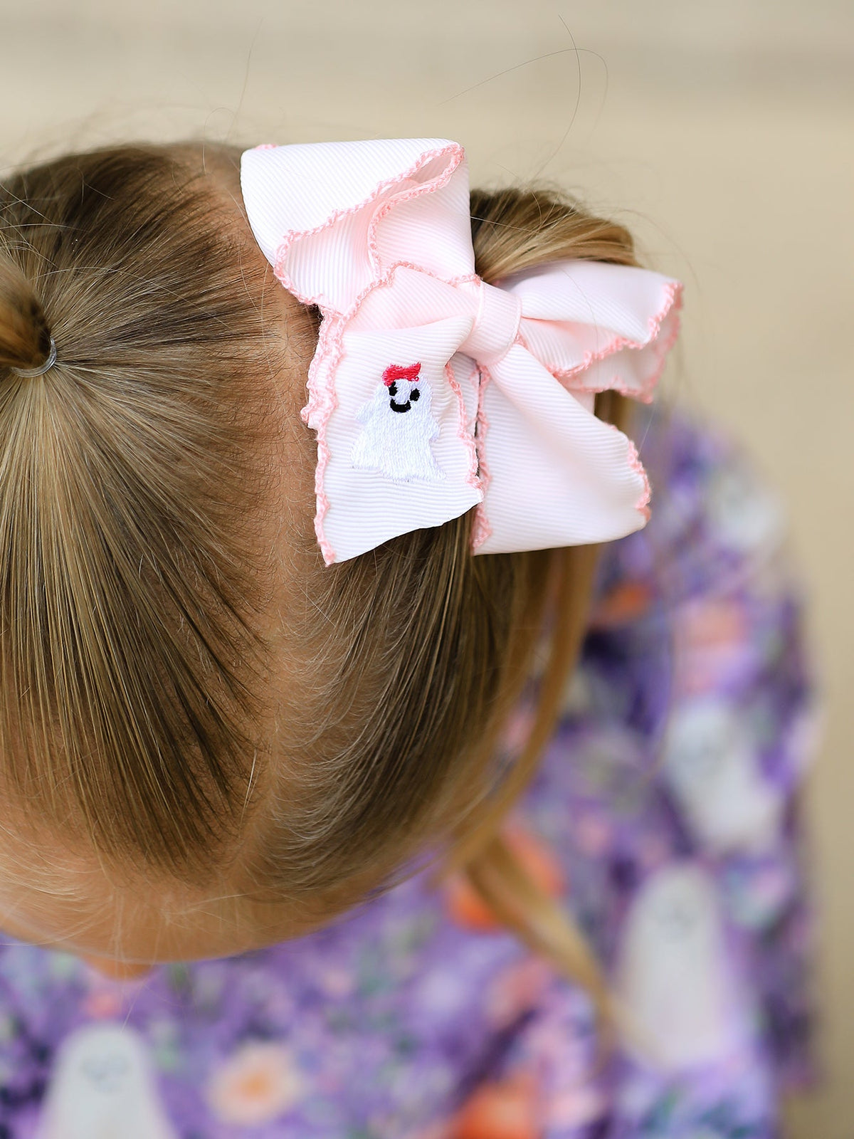 Girls Halloween Ghost Bow Hair Clip