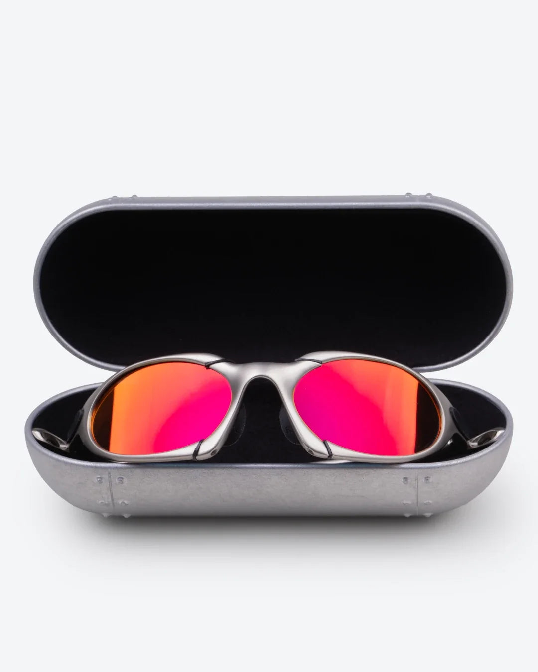 Aircraft-Inspired Metallic Sunglasses Case