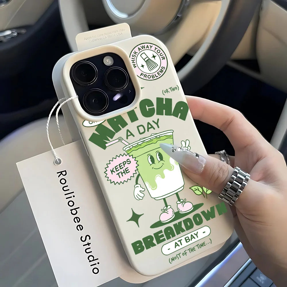 Matcha Milk Tea iPhone Case