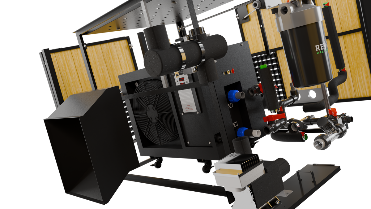 RevX X Tub Cold Plunge + LUX Chiller & Filtration System